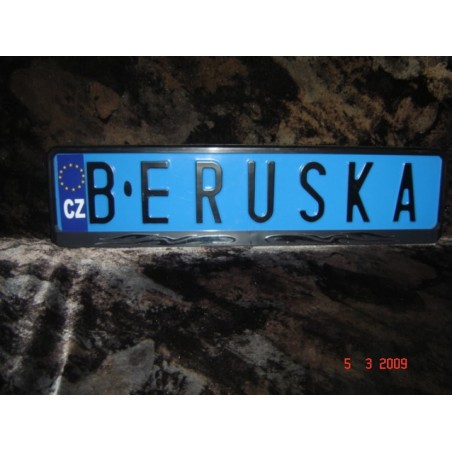 Podložka pod ŠPZ brúsený hliník - strieborná
