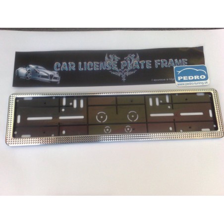 Podložka pod ŠPZ brúsený hliník - strieborná