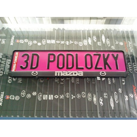 Podložka pod ŠPZ brúsený hliník - strieborná