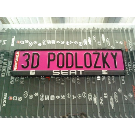 Podložka pod ŠPZ brúsený hliník - strieborná
