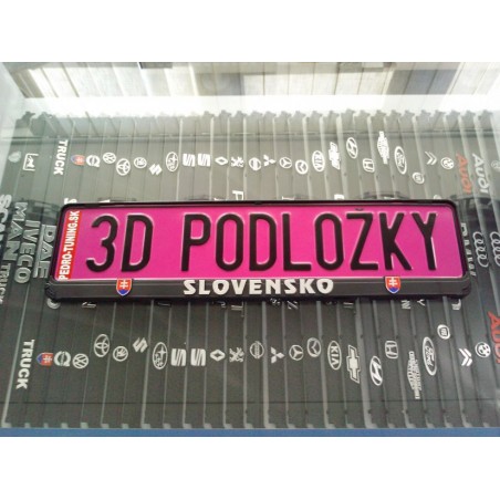 Podložka pod ŠPZ brúsený hliník - strieborná