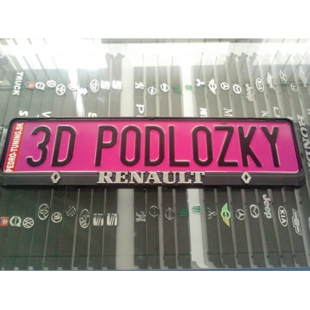 Podložka pod ŠPZ brúsený hliník - strieborná