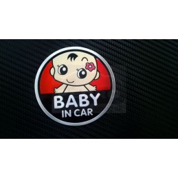 Alu. samolepka Baby in car 2
