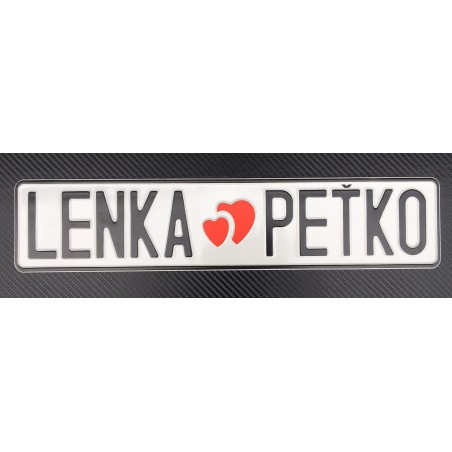 Podložka pod ŠPZ brúsený hliník - strieborná